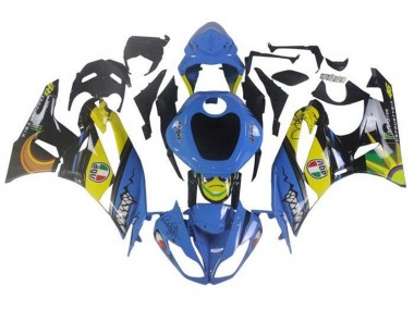 2009-2012 Kawasaki ZX6R Motorcycle Fairings - Blue Yellow Shark Canada Suppliers