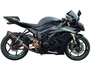 2009-2012 Kawasaki ZX6R Motorcycle Fairings - Matte Black Green Canada Suppliers