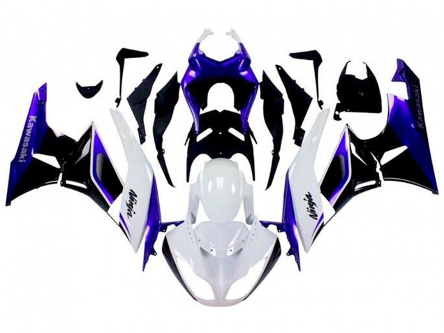 2009-2012 Kawasaki ZX6R Motorcycle Fairings - Blue White Black Canada Suppliers