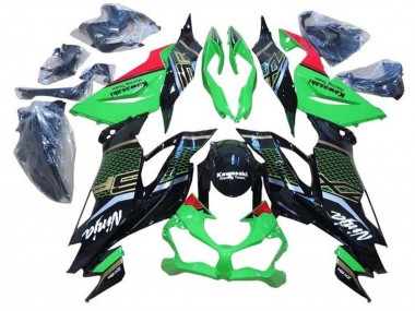 2019-2022 Kawasaki ZX6R Motorcycle Fairings - Green Red Glossy Black Honeycomb Canada Suppliers