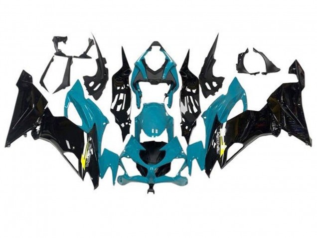 2019-2022 Kawasaki ZX6R Motorcycle Fairings - Teal Blue Glossy Black Yellow Canada Suppliers