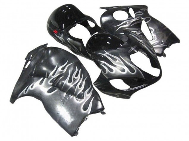 1996-2007 Suzuki GSXR 1300 Hayabusa Motorcycle Fairings - Grey Black White Flame Canada Suppliers