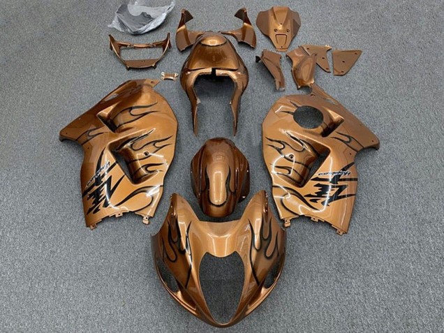 1996-2007 Suzuki GSXR 1300 Hayabusa Motorcycle Fairings - Brown Bronze Black Flame Canada Suppliers