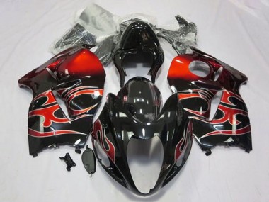1996-2007 Suzuki GSXR 1300 Hayabusa Motorcycle Fairings - Glossy Black Red Tribal Canada Suppliers