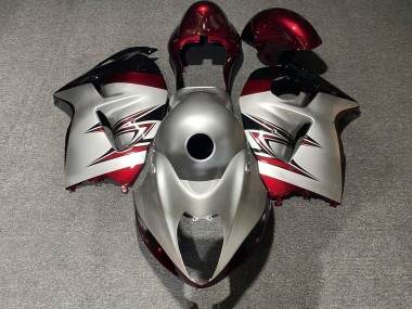 1996-2007 Suzuki GSXR 1300 Hayabusa Motorcycle Fairings - Silver Candy Red Canada Suppliers