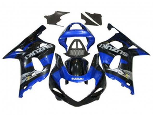 2000-2002 Suzuki GSXR1000 Motorcycle Fairings - Blue Glossy Black Chrome Canada Suppliers