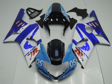 2000-2002 Suzuki GSXR1000 Motorcycle Fairings - Blue White Glossy Black and Light Blue 05 Canada Suppliers
