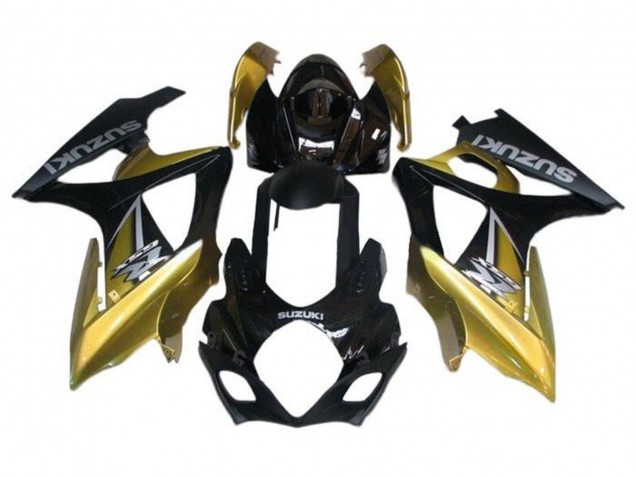 2005-2006 Suzuki GSXR 1000 Motorcycle Fairings - Black Gold Silver Canada Suppliers