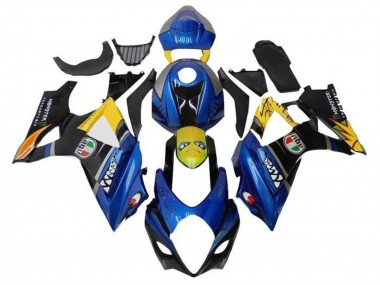 2005-2006 Suzuki GSXR 1000 Motorcycle Fairings - Blue Yellow Black Shark Canada Suppliers