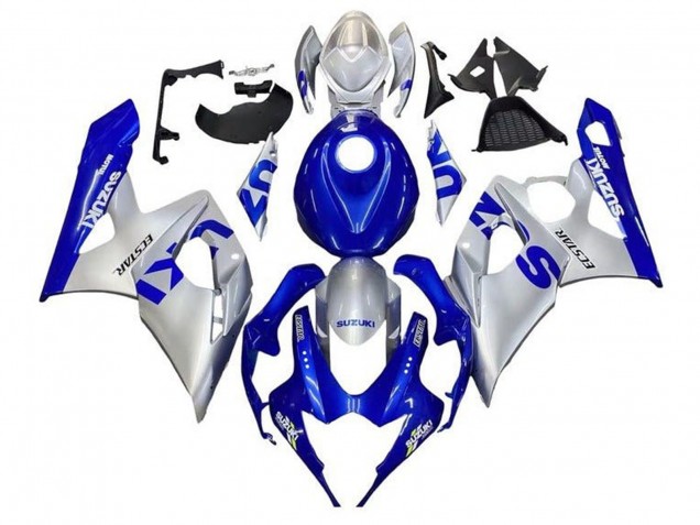 2005-2006 Suzuki GSXR 1000 Motorcycle Fairings - Blue Silver Canada Suppliers