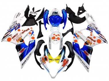 2005-2006 Suzuki GSXR 1000 Motorcycle Fairings - White Blue Orange Yellow Dark Dog Canada Suppliers