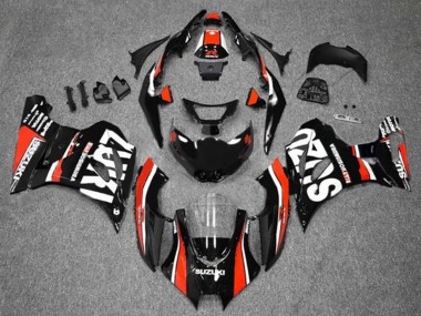 2017-2024 Suzuki GSXR1000 Motorcycle Fairings - Black Red White Stripe Canada Suppliers