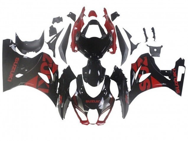 2017-2024 Suzuki GSXR1000 Motorcycle Fairings - Black Dark Red Canada Suppliers