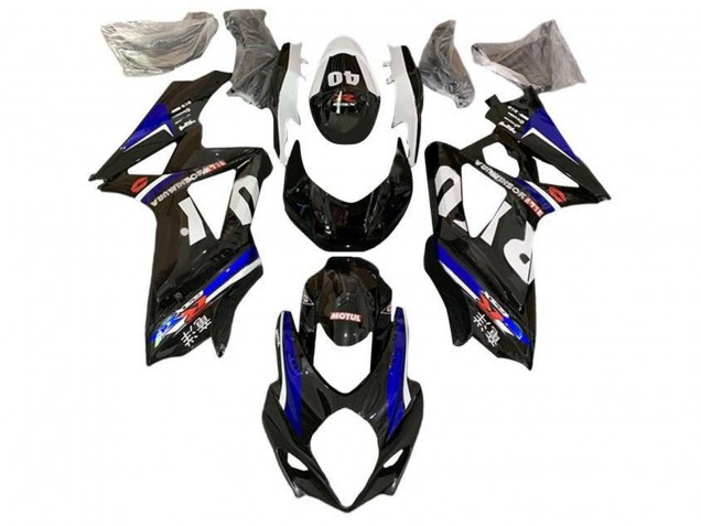 2007-2008 Suzuki GSXR 1000 Motorcycle Fairings - Black White Blue Yoshimura Canada Suppliers