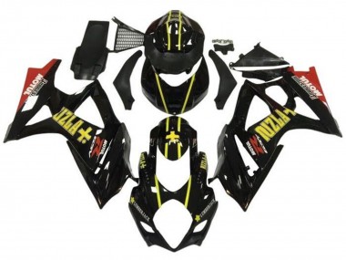 2007-2008 Suzuki GSXR 1000 Motorcycle Fairings - Black Yellow Red Rizla Canada Suppliers