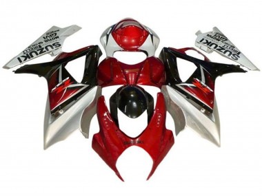 2007-2008 Suzuki GSXR 1000 Motorcycle Fairings - Red Black Silver Canada Suppliers