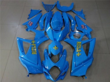 2007-2008 Suzuki GSXR 1000 Motorcycle Fairings - Blue Gold Rizla Canada Suppliers