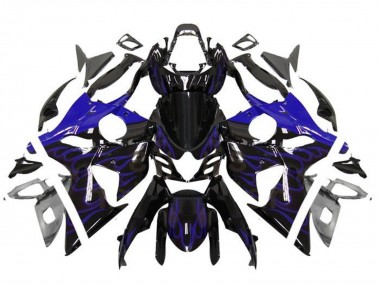 2009-2016 Suzuki GSXR 1000 Motorcycle Fairings - Glossy Black Blue Flame Canada Suppliers