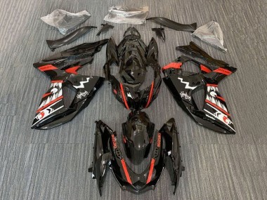 2009-2016 Suzuki GSXR 1000 Motorcycle Fairings - Black Red White Jaws Shark Canada Suppliers