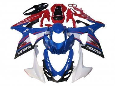 2009-2016 Suzuki GSXR 1000 Motorcycle Fairings - Blue White Red Black Stripe Canada Suppliers
