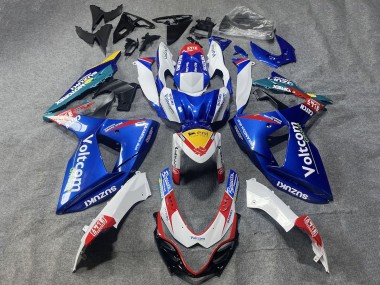 2009-2016 Suzuki GSXR 1000 Motorcycle Fairings - White Blue Red Yellow Voltcom Canada Suppliers