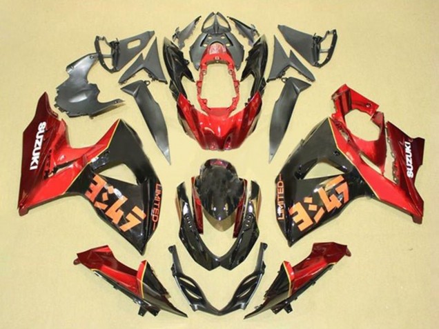 2009-2016 Suzuki GSXR 1000 Motorcycle Fairing Kits - Red Black Canada Suppliers