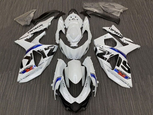2009-2016 Suzuki GSXR 1000 Bike Fairings - White Blue Stripe Canada Suppliers