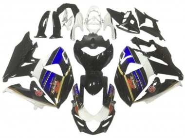 2009-2016 Suzuki GSXR 1000 Motorcycle Fairings - White Blue Black Gold Stripe Canada Suppliers