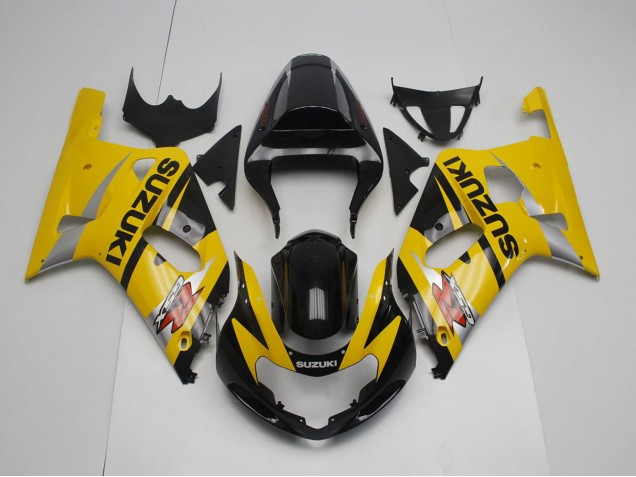 2001-2003 Suzuki GSXR 600 / GSXR 750 Motorcycle Fairing - Yellow Silver Glossy Black Canada Suppliers
