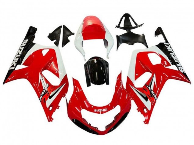 2001-2003 Suzuki GSXR 600 / GSXR 750 Motorcycle Fairings - Red White Glossy Black Canada Suppliers