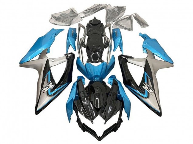 2008-2010 Suzuki GSXR 600 / GSXR 750 Motorcycle Fairings - Light Blue Silver Glossy Black Canada Suppliers