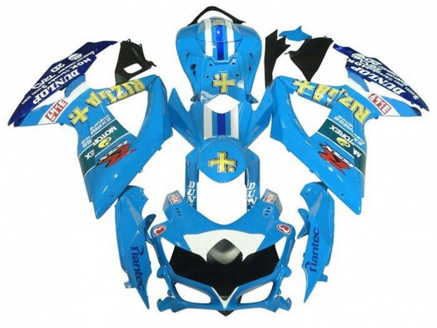 2008-2010 Suzuki GSXR 600 / GSXR 750 Motorcycle Fairings - Light Blue Yellow Rizla Canada Suppliers