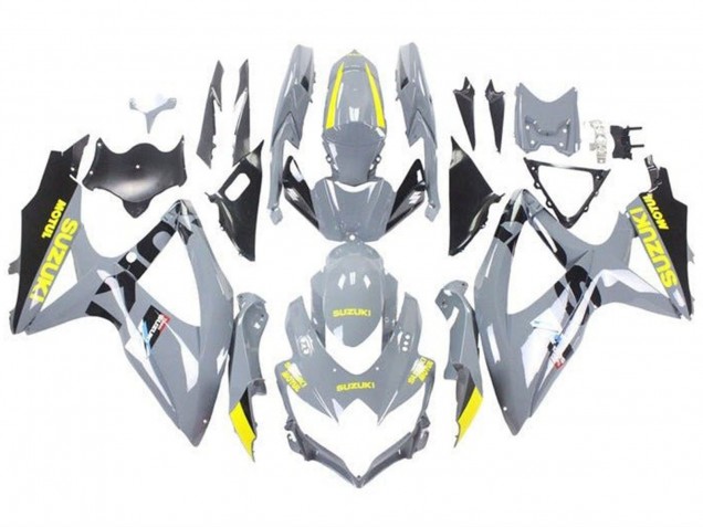 2008-2010 Suzuki GSXR 600 / GSXR 750 Motorcycle Fairings - Nardo Grey Yellow Black Canada Suppliers