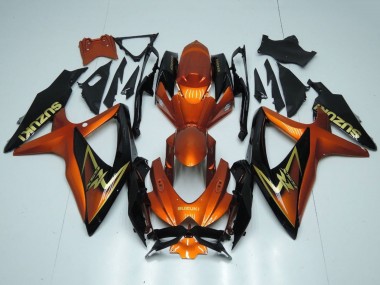 2008-2010 Suzuki GSXR 600 / GSXR 750 Motorcycle Fairings - Orange Gold Black Canada Suppliers