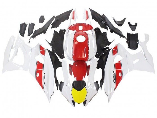 2021-2024 Yamaha YZF R7 Motorcycle Fairings - White Yellow Red Stripe Canada Suppliers