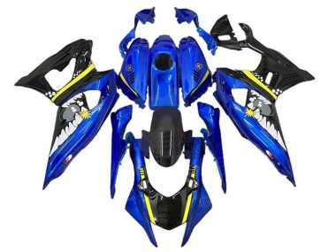 2021-2024 Yamaha YZF R7 Motorcycle Fairings - Blue Black Yellow Shark Canada Suppliers