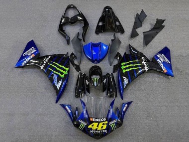 2009-2011 Yamaha YZF 1000 R1 Motorcycle Fairings - Blue Glossy Black Green Monster Energy Canada Suppliers