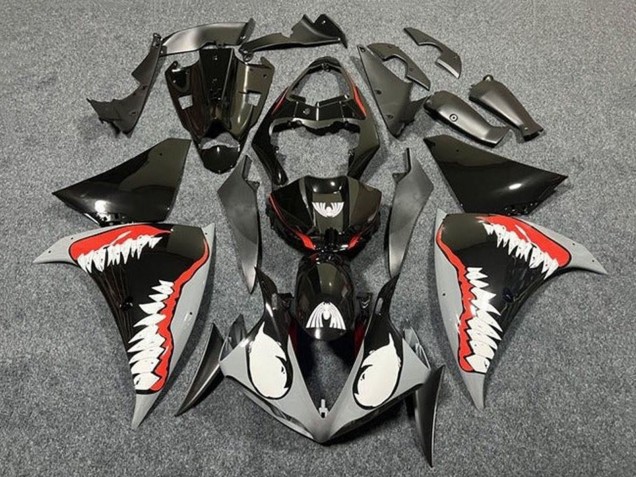 2012-2014 Yamaha YZF 1000 R1 Motorcycle Fairings - Glossy Black White Red Shark Canada Suppliers