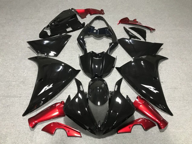 2012-2014 Yamaha YZF 1000 R1 Motorcycle Fairings - Glossy Black Red Canada Suppliers