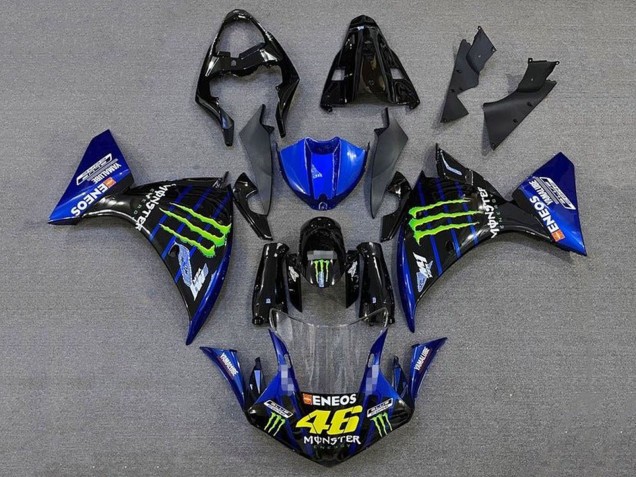 2012-2014 Yamaha YZF 1000 R1 Motorcycle Fairings - Glossy Black Blue Green Monster Energy ENEOS Yamalube Canada Suppliers
