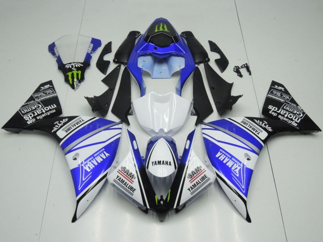 2012-2014 Yamaha YZF 1000 R1 Motorcycle Fairings - White Blue Black Green Monster Yamalube Canada Suppliers