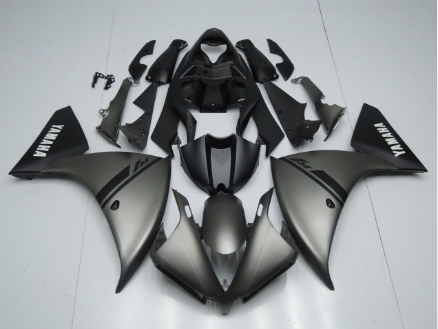 2012-2014 Yamaha YZF 1000 R1 Motorcycle Fairings - Matte Grey Matte Black White Decals Canada Suppliers
