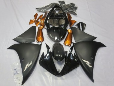 2012-2014 Yamaha YZF 1000 R1 Motorcycle Fairings - Glossy Black Matte Black Orange Canada Suppliers