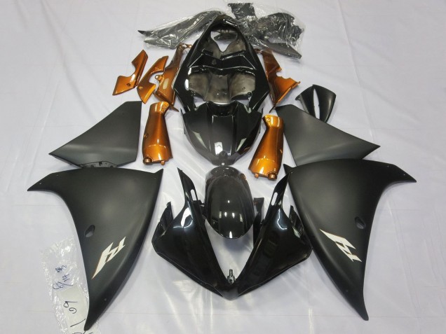 2012-2014 Yamaha YZF 1000 R1 Motorcycle Fairings - Glossy Black Matte Black Orange Canada Suppliers