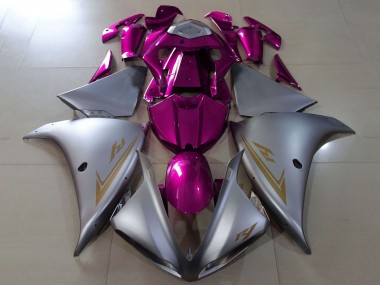 2012-2014 Yamaha YZF 1000 R1 Motorcycle Fairings - Matte Silver Pink Canada Suppliers