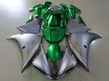 2012-2014 Yamaha YZF 1000 R1 Motorcycle Fairings - Matte Silver Green Canada Suppliers