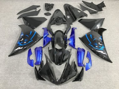 2012-2014 Yamaha YZF 1000 R1 Motorcycle Fairings - Glossy Black Blue Panther Canada Suppliers