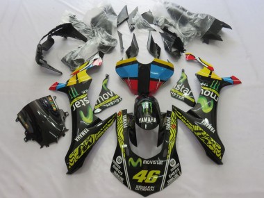 2015-2019 Yamaha YZF 1000 R1 Motorcycle Fairings - Yellow Blue Red Black Green Monster MoviStar Semakin Didepan ENEOS 46 Canada Suppliers