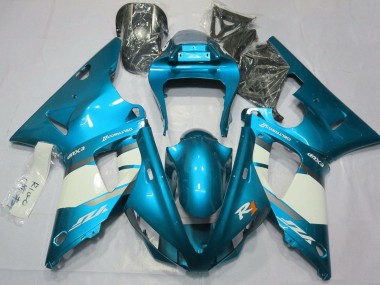 2000-2001 Yamaha YZF 1000 R1 Motorcycle Fairings - Blue White Silver Canada Suppliers