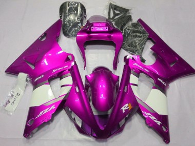 2000-2001 Yamaha YZF 1000 R1 Motorcycle Fairings - Raspberry White Silver Canada Suppliers